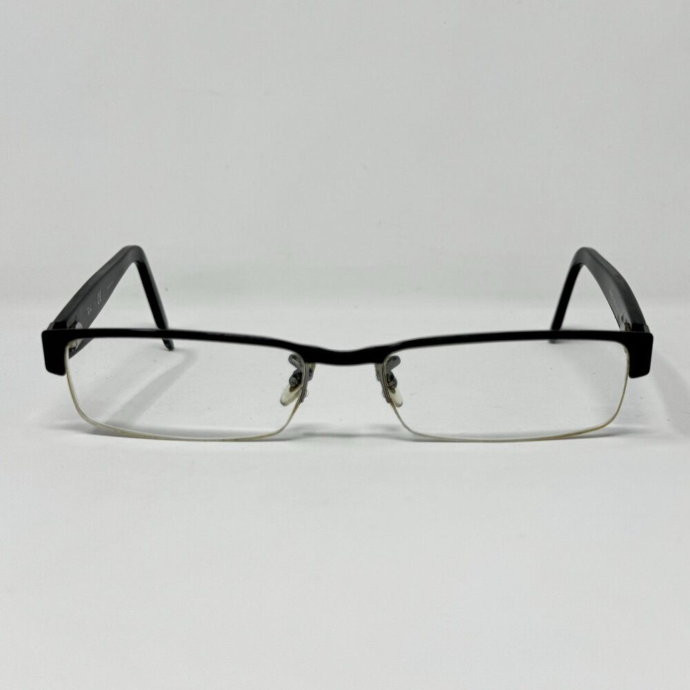 Ray-Ban RB6182 2502 Gunmetal Black Half-Rim Eyeglass Frames 53-17-140